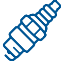 spark-plug-icon-blue Spark plug icon.