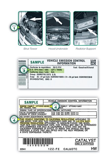 VECI Emission Label Location & Information | Walker Exhaust ...